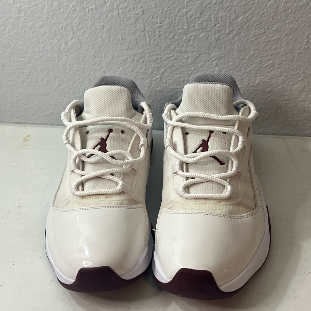 Jordan Athletic Shoes In White And Maroon